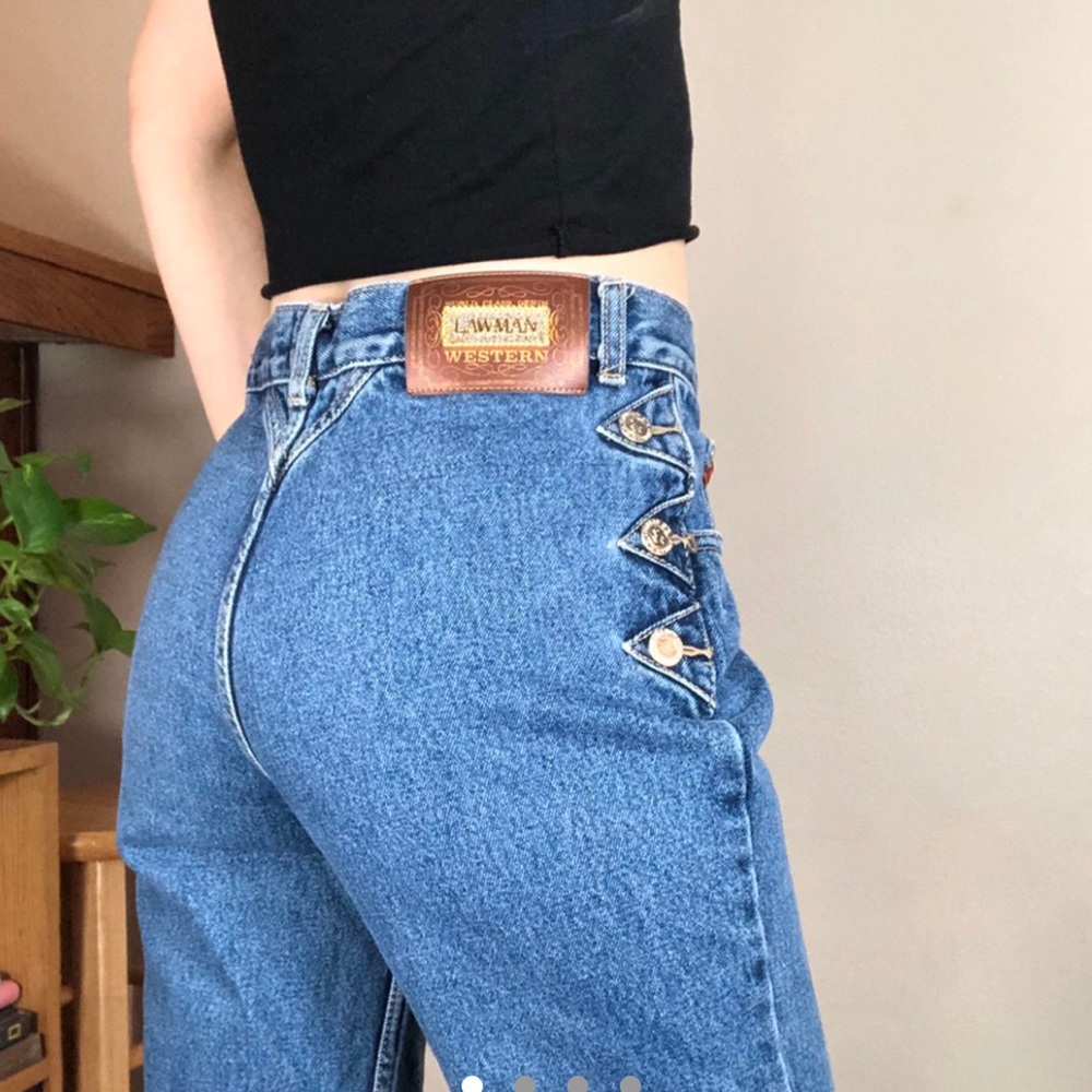 Vintage Lawman Western Denim Jeans Mid Low Rise